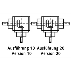 Kegelradgetriebe KU/I   Bauart K   Größe 2   Ausführung 20   Übersetzung 1,5:1       (Betriebsanleitung im Internet unter www.maedler.de im Bereich Downloads), Technische Zeichnung