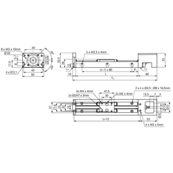 Kompaktlinearachsen GKS 2650, Technische Zeichnung