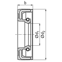 SKF Radial-Wellendichtring   Form A mit einer Dichtlippe   26 x 38 x 7mm, Technische Zeichnung